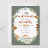 Un Joyeux Camper Anniversaire Carte d'invitation (Devant)