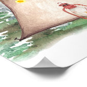 Un joyeux Camper Boy 1ère Affiche de bienvenue d'a (Coin)