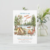 Un Joyeux Camper Boys 1er Invitation anniversaire (Debout devant)