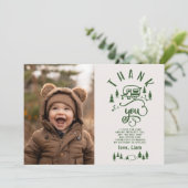 Un joyeux Camper carte de remerciements photo d'an (Debout devant)