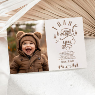 Un joyeux Camper carte de remerciements photo d'an