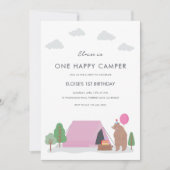Un Joyeux Camper Invitation Anniversaire (Devant)