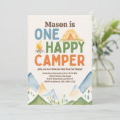 Un Joyeux Camper Invitation Anniversaire (Debout devant)