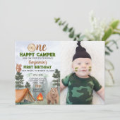 Un Joyeux Camper Invitation Anniversaire (Debout devant)