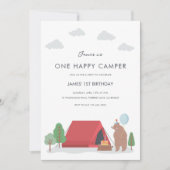 Un Joyeux Camper Invitation Anniversaire (Devant)