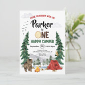 Un Joyeux Camper Invitation Anniversaire (Debout devant)