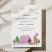 Un Joyeux Camper Invitation Anniversaire