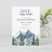 Un Joyeux Camper Invitation d'anniversaire (Debout devant)