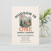 Un Joyeux Camper Invitations de fête d'anniversair (Debout devant)