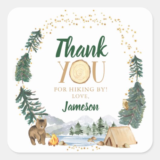 Un joyeux Camper Stickers de fête d'anniversaire (Devant)