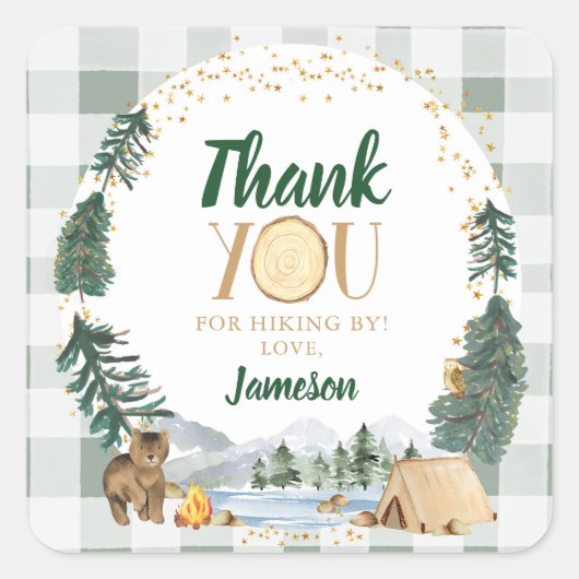 Un joyeux Camper Stickers de fête d'anniversaire (Devant)