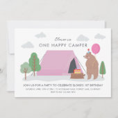 Un joyeux campeur Invitation d'anniversaire (Devant)