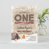 Un joyeux campeur Invitation Fête de Camping (Debout devant)