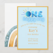 Un joyeux garçon Sun Anniversaire Invitation (Devant / Derrière)