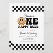 Un joyeux mec 1er anniversaire Invitation (Devant / Derrière)