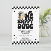 Un joyeux mec 1er anniversaire Invitation avec pho (Debout devant)