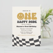 Un joyeux Mec Invitation à l'anniversaire ・ Happy (Debout devant)