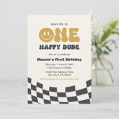 Un joyeux Mec Invitation à l'anniversaire ・ Happy (Debout devant)