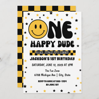 UN Joyeux Mec Première Invitation anniversaire