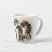 Un joyeux Noël Vintage Chat Latte Mug (Angle droit)