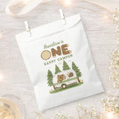 Un Joyeux Ours Camper Anniversaire Favoriser Sacs (Coupé)
