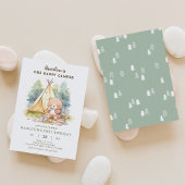 Un joyeux Ours Camper Invitation Anniversaire 2
