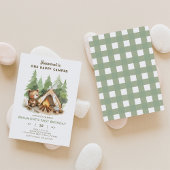 Un joyeux Ours De Camper Invitation Anniversaire 1