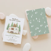 Un joyeux ours de camping Invitation d'anniversair