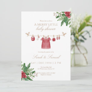 Un joyeux petit bébé fille douche Invitation