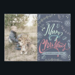 Un joyeux petit Carte photo de Noël<br><div class="desc">Une carte photo de Noël à la main mignonne et fantaisiste.</div>