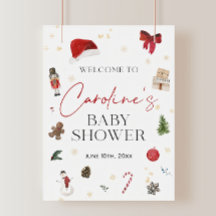 Un joyeux petit Modèle d'Affiche de bienvenue Baby