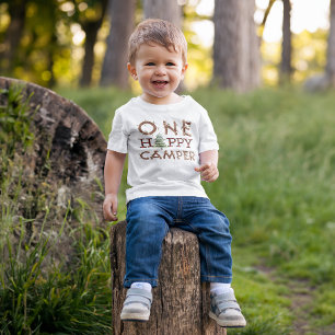 Un joyeux T-shirt bébé Camper pour le thème du cam