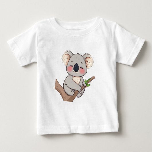 Un Koala accroché à un T-shirt à branche d'arbre (Devant)