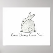 Un lapin Aime ton bébé poster murale (Devant)
