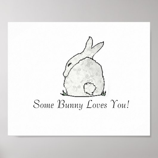 Un lapin Aime ton bébé poster murale (Devant)
