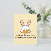 Un Lapin Dans Le Connecticut M'Aime Carte Postale (Debout devant)