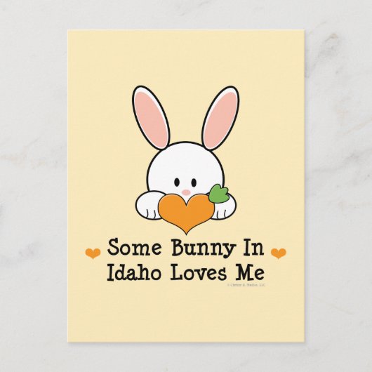 Un Lapin Dans L'Idaho M'Aime Carte Postale (Devant)
