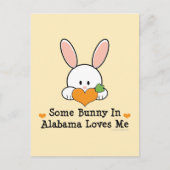 Un Lapin En Alabama M'Aime Carte Postale (Devant)