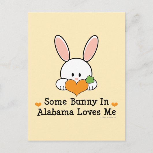 Un Lapin En Alabama M'Aime Carte Postale (Devant)
