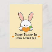 Un Lapin En Iowa M'Aime Carte Postale (Devant)