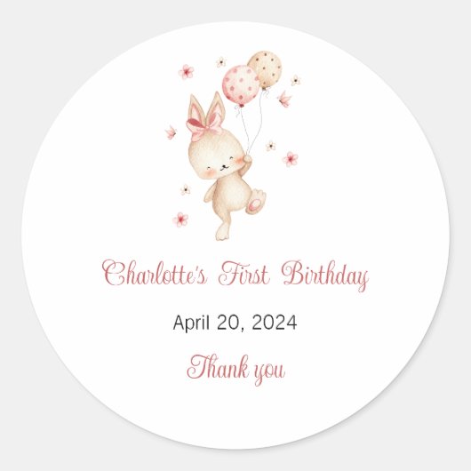 Un lapin est un Stickers, un lapin Étiquette d'ann (Devant)