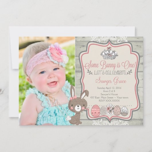 Un Lapin Est Une Invitation À La Fête De Pâques (Devant)