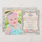 Un Lapin Est Une Invitation À Une Fête D'Anniversa (Devant / Derrière)