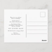 Un lapin est une invitation d'un bleu 1er annivers (Dos)