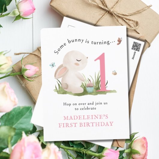 Un lapin est une invitation pour un 1er anniversai