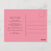 Un lapin est une invitation rose 1er anniversaire (Dos)