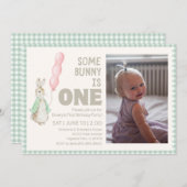 Un lapin est une première invitation de fête d'ann (Devant / Derrière)