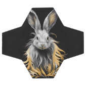 Un lapin gris génial en feu (Plat)