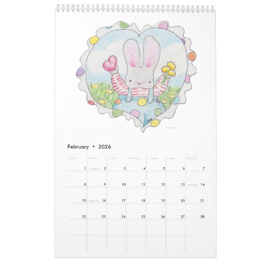 Un Lapin T'Aime ! Calendrier 2026 (Feb 2026)