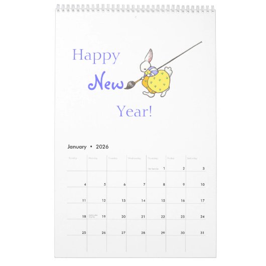 Un Lapin T'Aime ! Calendrier 2026 (Jan 2026)